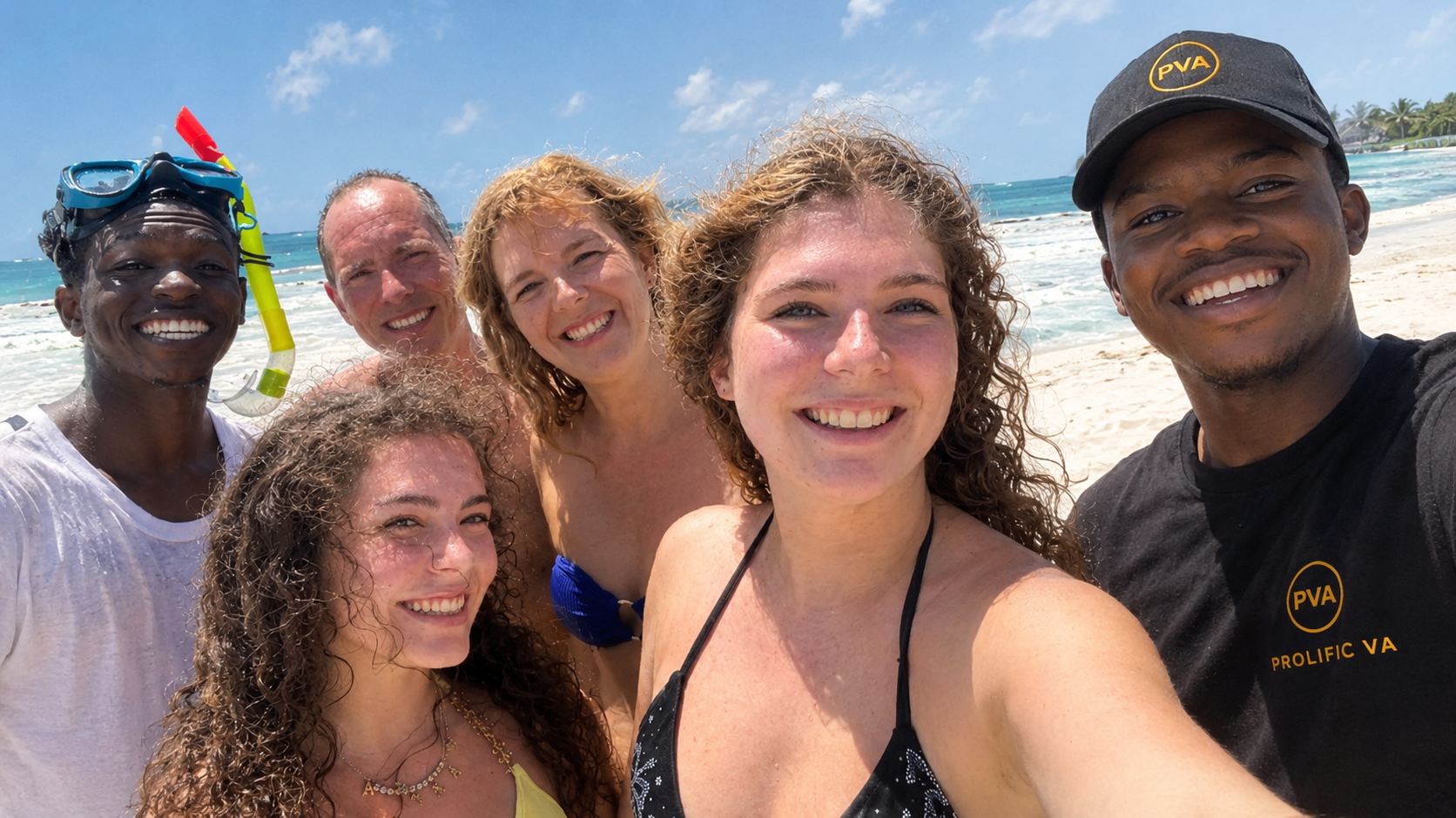 A Prolific VA welcoming clients they helped book for a local glass boat tour business